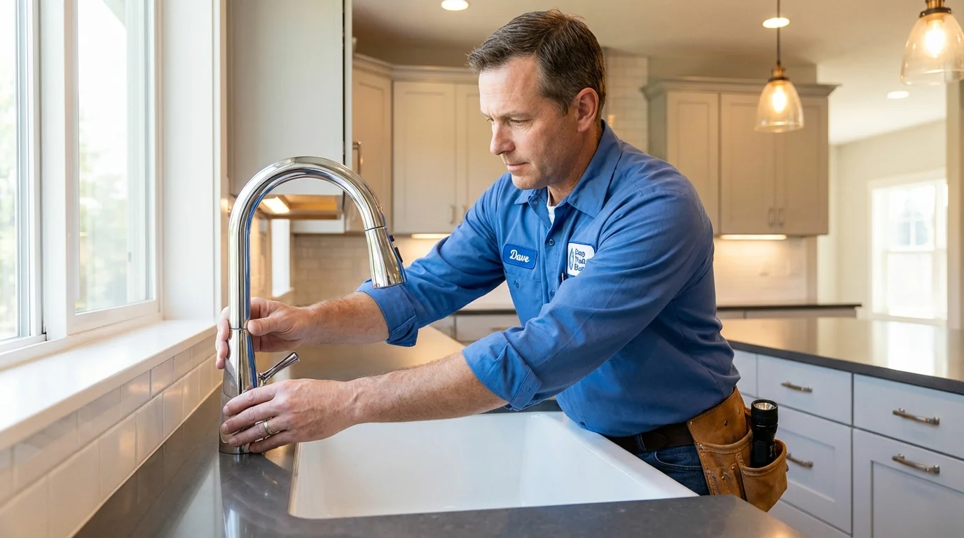 Kitchen faucet installation by Johns Plumbing LLC in Sylvan Beach