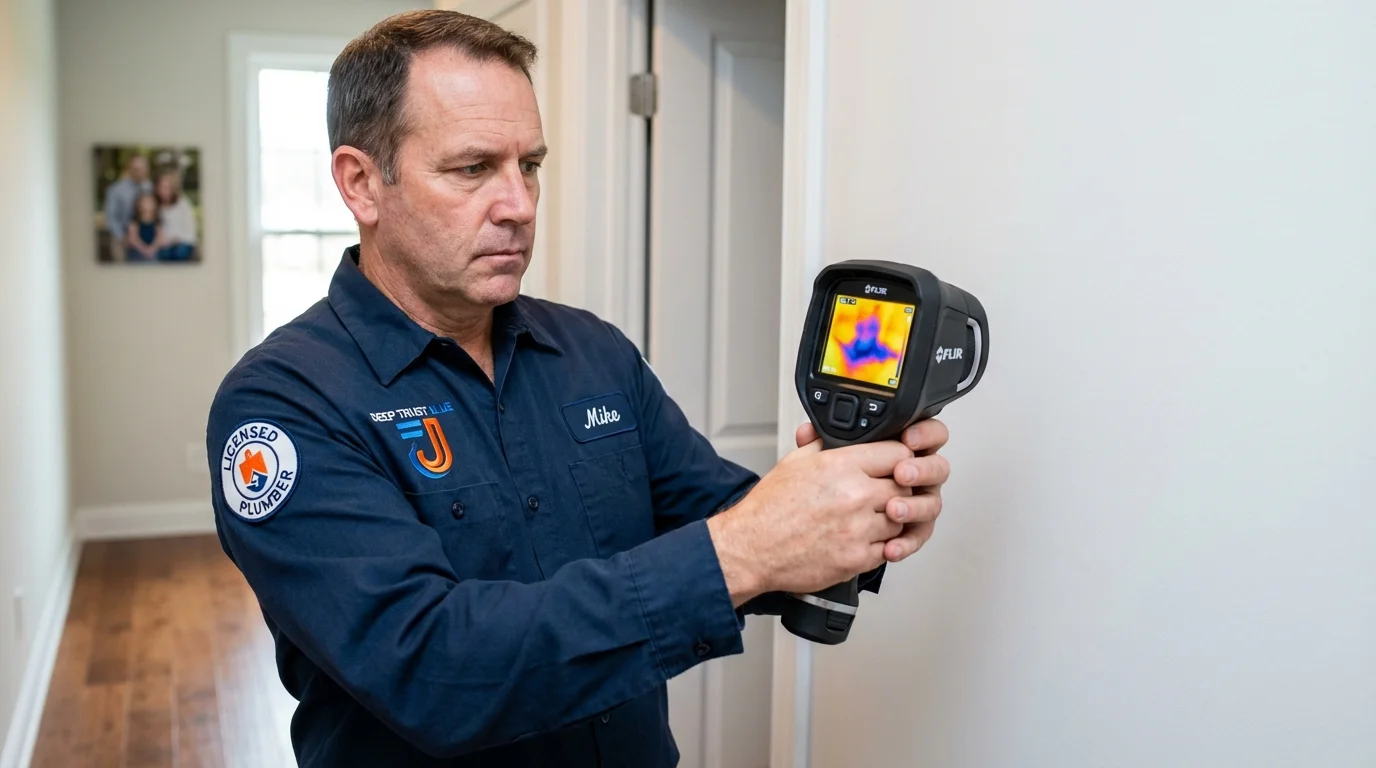 Thermal imaging leak detection by Johns Plumbing LLC in Sylvan Beach