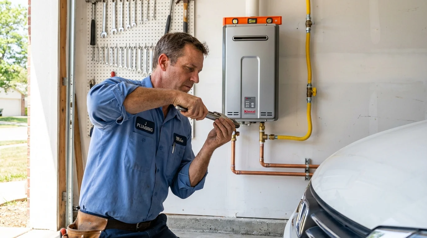 Tankless water heater installation by a Johns Plumbing LLC plumber in Sylvan Beach